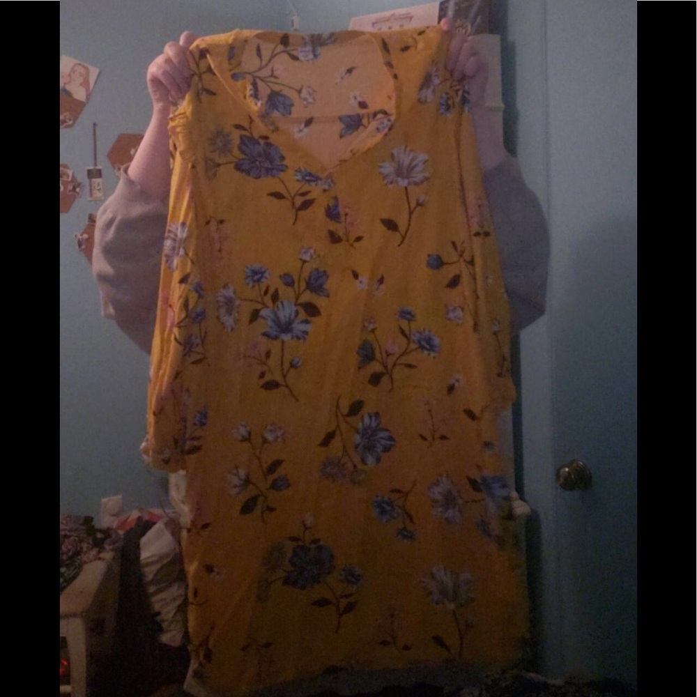 Yellow floral dress